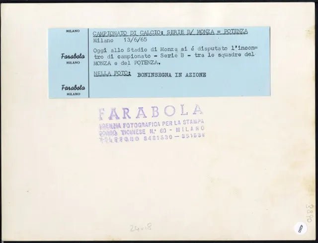 Boninsegna in serie B 1965 Ft 4260 - Stampa 24x18 cm - Farabola Stampa ai sali d'argento