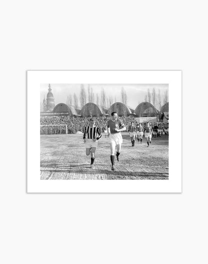 Boniperti e Piola, Novara - Juventus 1952 - Farabola Fotografia