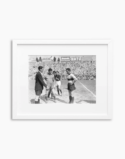 Bonomi e Risorti, Milan-Roma 1950 — stampa fine art con cornice bianca