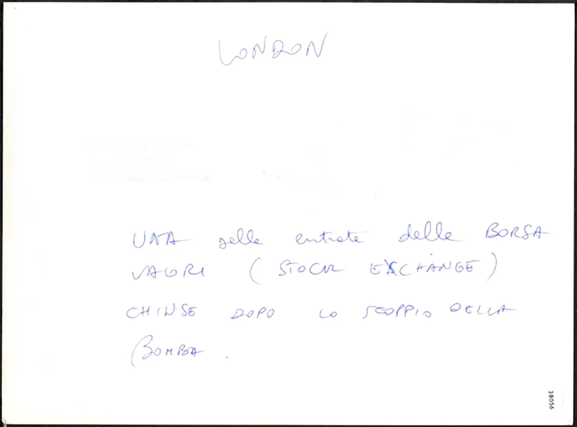 Borsa di Londra chiusa dopo attentato 1990 Ft 38056 - Stampa 24x18 cm - Farabola Stampa ai sali d'argento