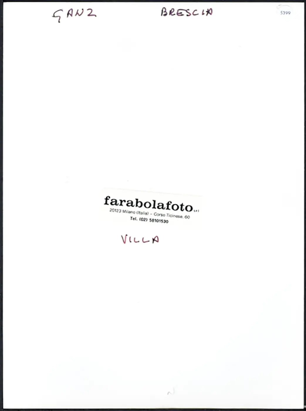 Brescia 1991 - 1992 Maurizio Ganz Ft 5399 - Stampa 24x18 cm - Farabola Stampa ai sali d'argento