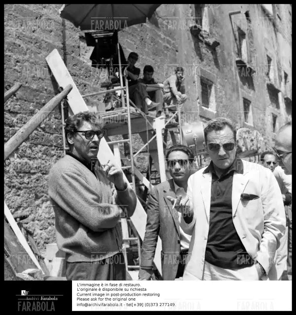 Burt Lancaster e Luchino Visconti sul set del film Il Gattopardo, 1962 - Farabola Immagine digitale