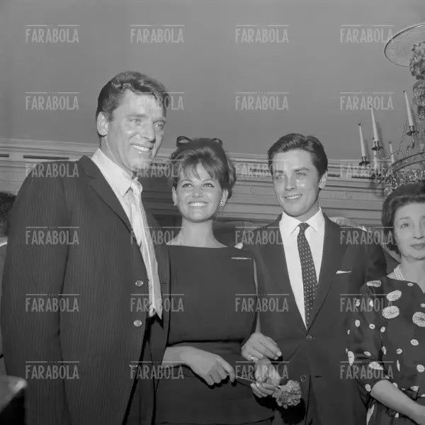 But Lancaster, Claudia Cardinale e Alain Delon, Roma, 1962 - Farabola Immagine digitale