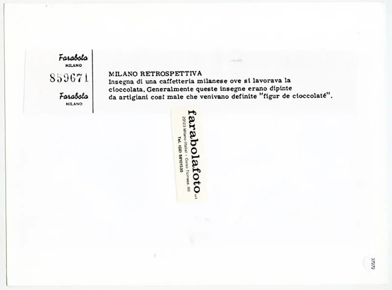 Caffetteria milanese primo 900 Ft 37272 - Stampa 24x18 cm - Farabola Stampa ai sali d'argento