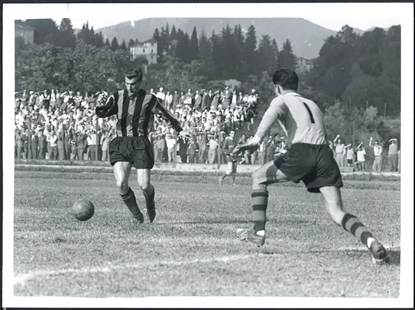 Calcio Angelillo Inter 1957 Ft 5121 - Stampa 24x18 cm - Farabola Stampa ai sali d'argento (anni 90)