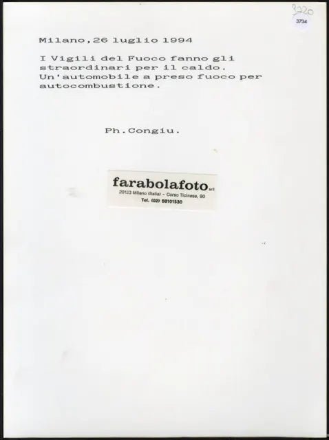 Caldo a Milano 1994 Ft 3734 - Stampa 24x18 cm - Farabola Stampa ai sali d'argento