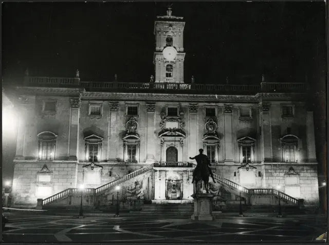 Campidoglio Roma anni 60 Ft 4010 - Stampa 24x18 cm - Farabola Stampa ai sali d'argento