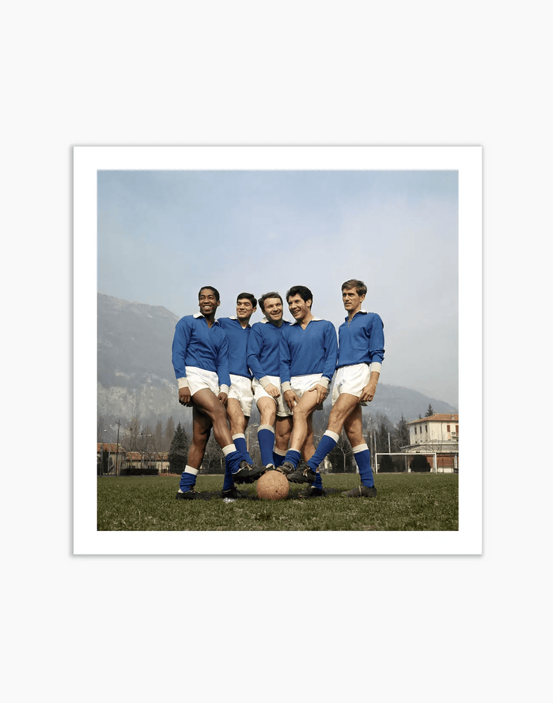 Cané, Juliano, Altafini, Sivori e Postiglione, Napoli 1966 — stampa fine art