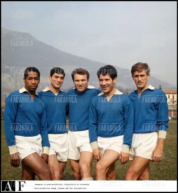 Cané, Juliano, Altafini, Sivori e Postiglione, Napoli calcio, 1966 - Farabola Immagine digitale