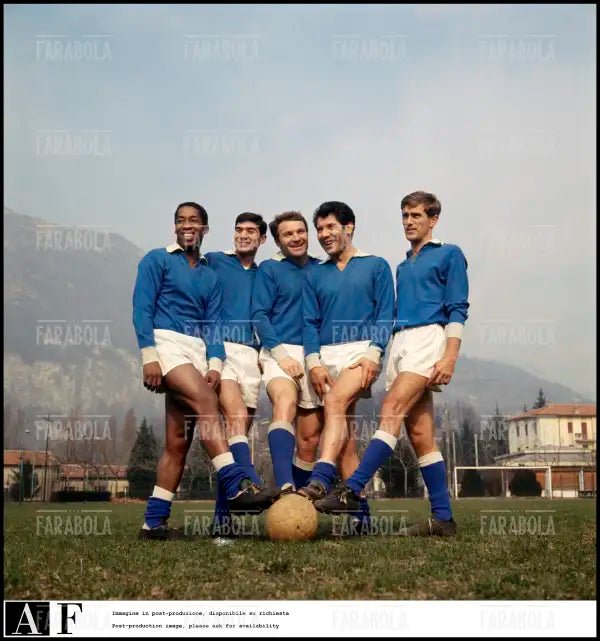 Cané, Juliano, Altafini, Sivori e Postiglione, Napoli calcio, 1966 - Farabola Immagine digitale