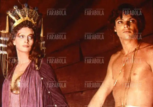 Capucine e Hiram Keller in una scena del film Satyricon, 1969 - Farabola Immagine digitale