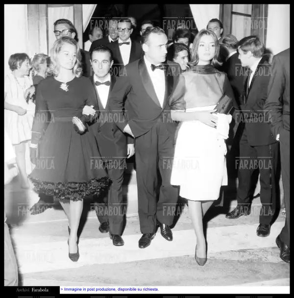 Carla Bonomi, Goffredo Lombardo, Valerio Zurlini e Jacqueline Lessard, Festival di Venezia, 1962 - Farabola Immagine digitale