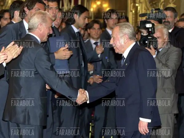 Carlo Azeglio Ciampi e Giovanni Trapattoni, Roma, 2002 - Farabola Immagine digitale