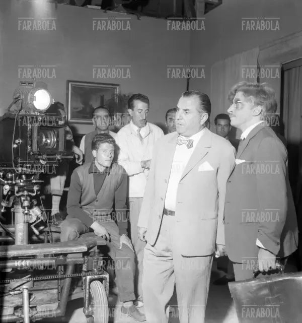 Carlo Campanini e Carlo Croccolo sul set, 1953 - Farabola Immagine digitale