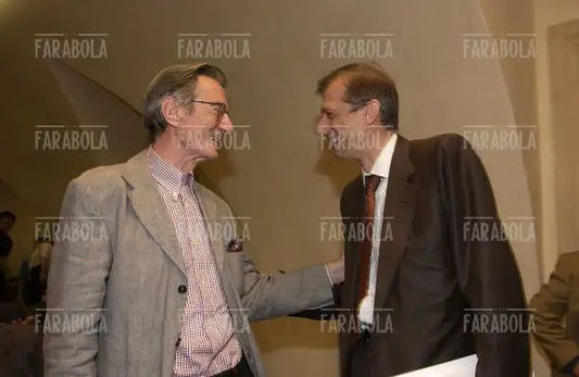 Carlo Lizzani e Piero Fassino, Roma, 2002 - Farabola Immagine digitale
