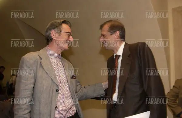 Carlo Lizzani e Piero Fassino, Roma, 2002 - Farabola Immagine digitale