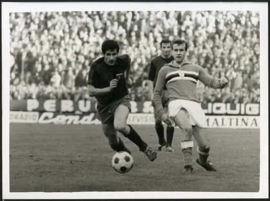 Carlo Petrini Genoa - Sampdoria 1964 Ft 3845 - Stampa 24x18 cm - Farabola Stampa ai sali d'argento (anni 90)