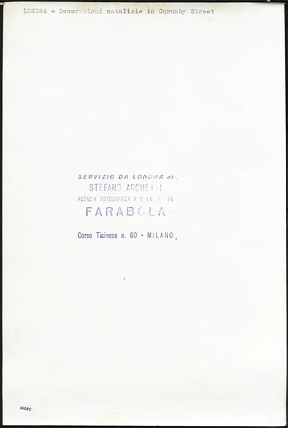 Carnaby Street a Natale Londra anni 60 Ft 38019 - Stampa 27x18cm - Farabola Stampa ai sali d'argento