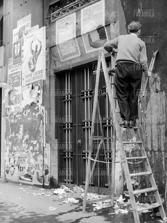 Cartelli elettorali, Milano, 1948 - Farabola Immagine digitale