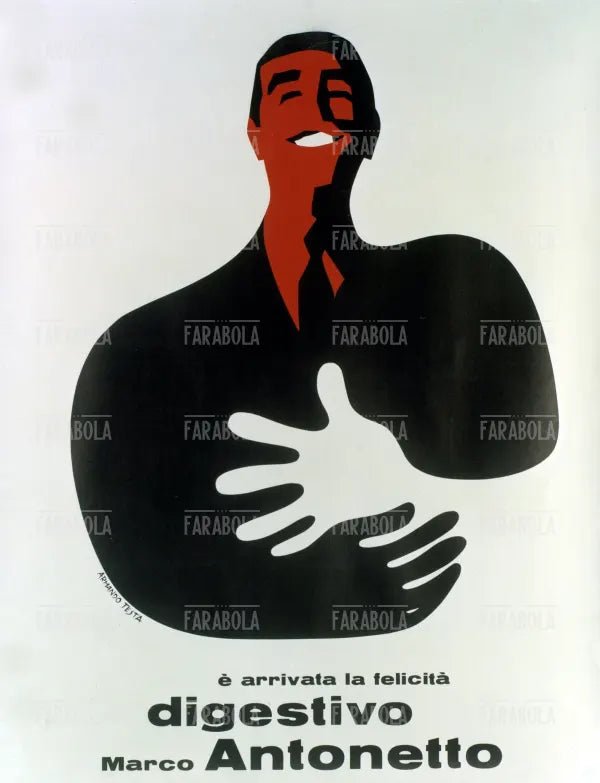 Cartolina pubblicitaria del digestivo Antonetto, anni 40 - Farabola Immagine digitale