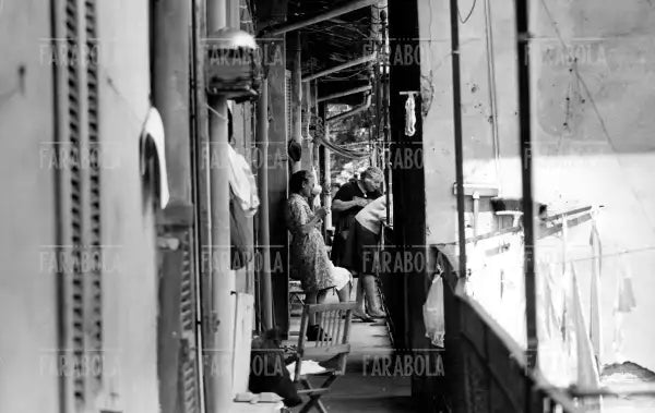 Case di ringhiera a Milano, anni 50 - Farabola Immagine digitale