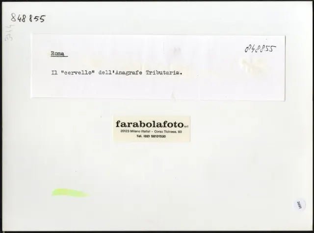 Centro elettronico anafrafe tributaria Ft 3691 - Stampa 24x18 cm - Farabola Stampa ai sali d'argento (anni 90)