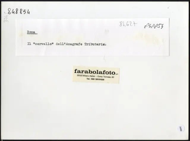 Centro elettronico anafrafe tributaria Ft 3692 - Stampa 24x18 cm - Farabola Stampa ai sali d'argento (anni 90)