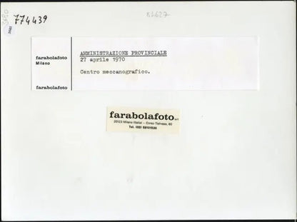 Centro meccanografico Provincia 1970 Ft 3685 - Farabola Stampa ai sali d'argento (anni 90)