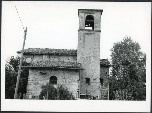 Chiesa di Oramala anni 90 Ft 3142 - Stampa 24x18 cm - Farabola Stampa ai sali d'argento