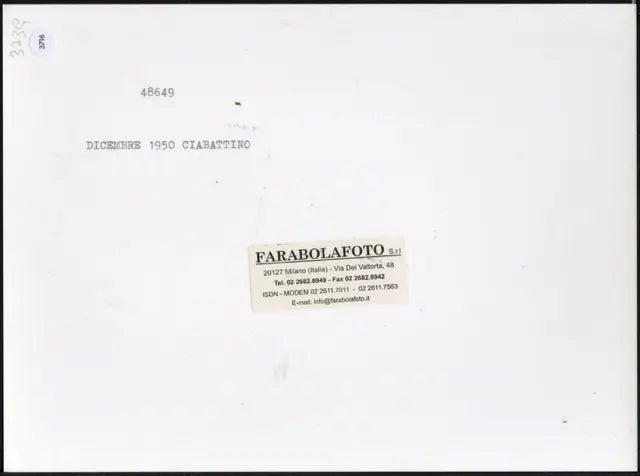 Ciabattino 1950 Ft 3716 - Stampa 24x18 cm - Farabola Stampa ai sali d'argento