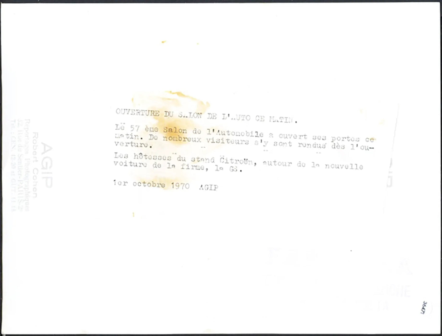 Citroën GS Salone Auto Parigi 1970 Ft 36471 - Stampa 24x18 cm - Farabola Stampa ai sali d'argento