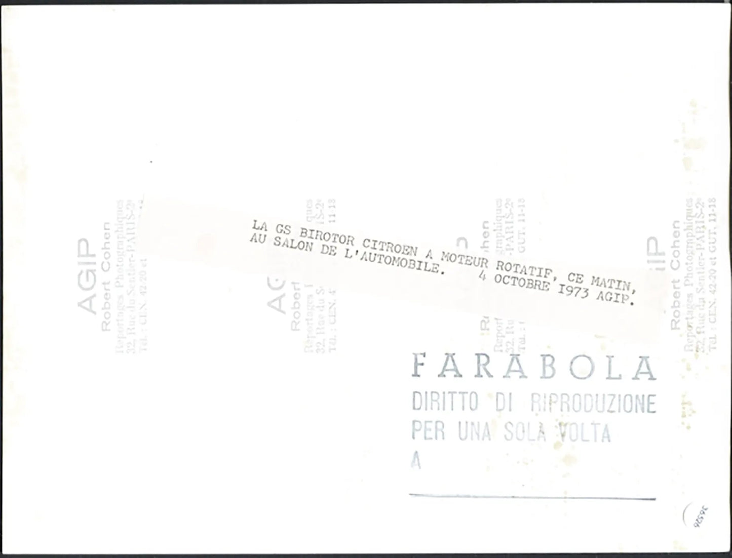 Citroën GS Salone Auto Parigi 1973 Ft 36526 - Stampa 24x18 cm - Farabola Stampa ai sali d'argento
