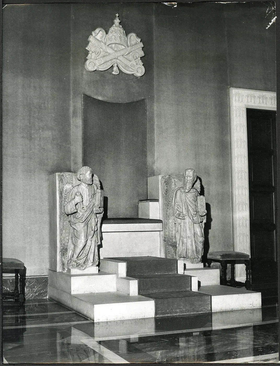 Città del Vaticano Sala del Trono anni 60 Ft 4864 - Stampa 21x27 cm - Farabola Stampa ai sali d'argento