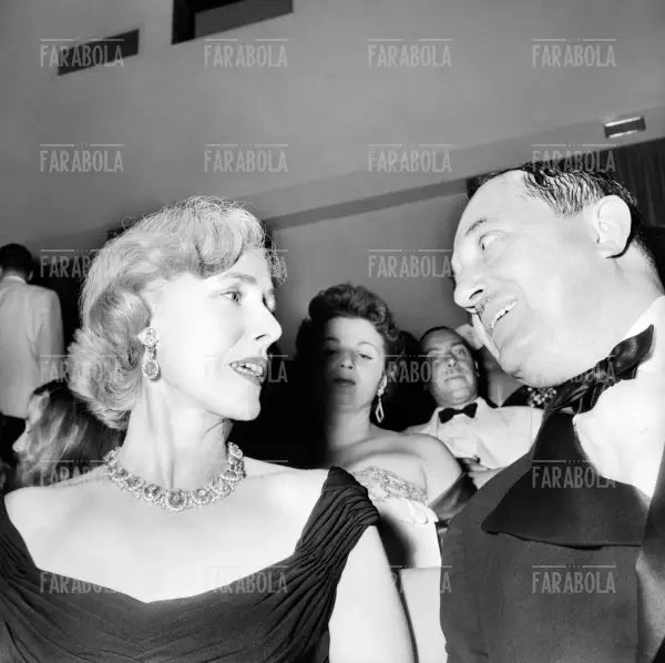 Clare Boothe Luce e Giuseppe Brusasca, Festival di Venezia, 1955 - Farabola Immagine digitale