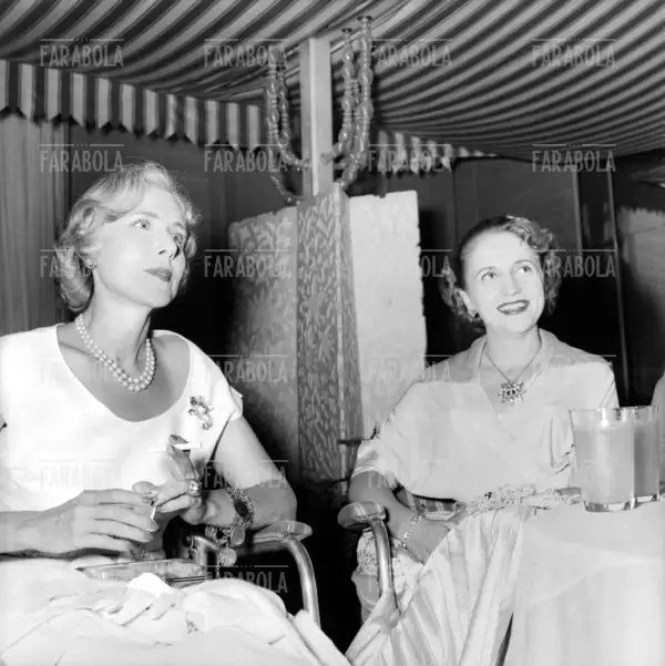 Clare Boothe Luce e Margaret Truman, Festival di Venezia, 1955 - Farabola Immagine digitale