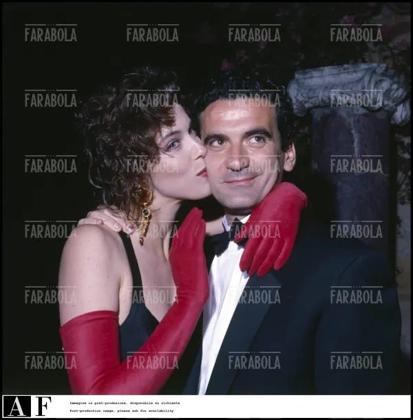 Clarissa Burt e Massimo Troisi, Festival di Cannes, 1989 - Farabola Immagine digitale