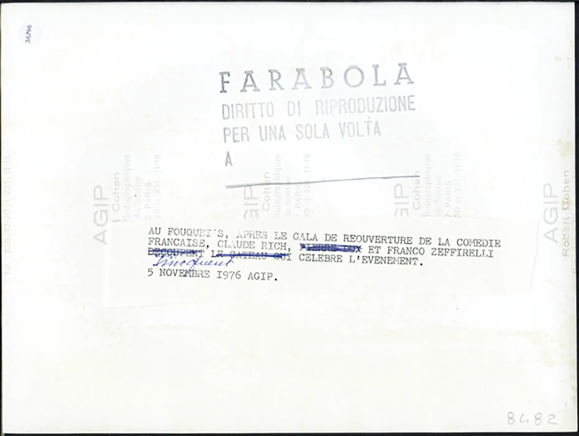 Claude Rich e Franco Zeffirelli 1976 Ft 36796 - Stampa 24x18 cm - Farabola Stampa ai sali d'argento