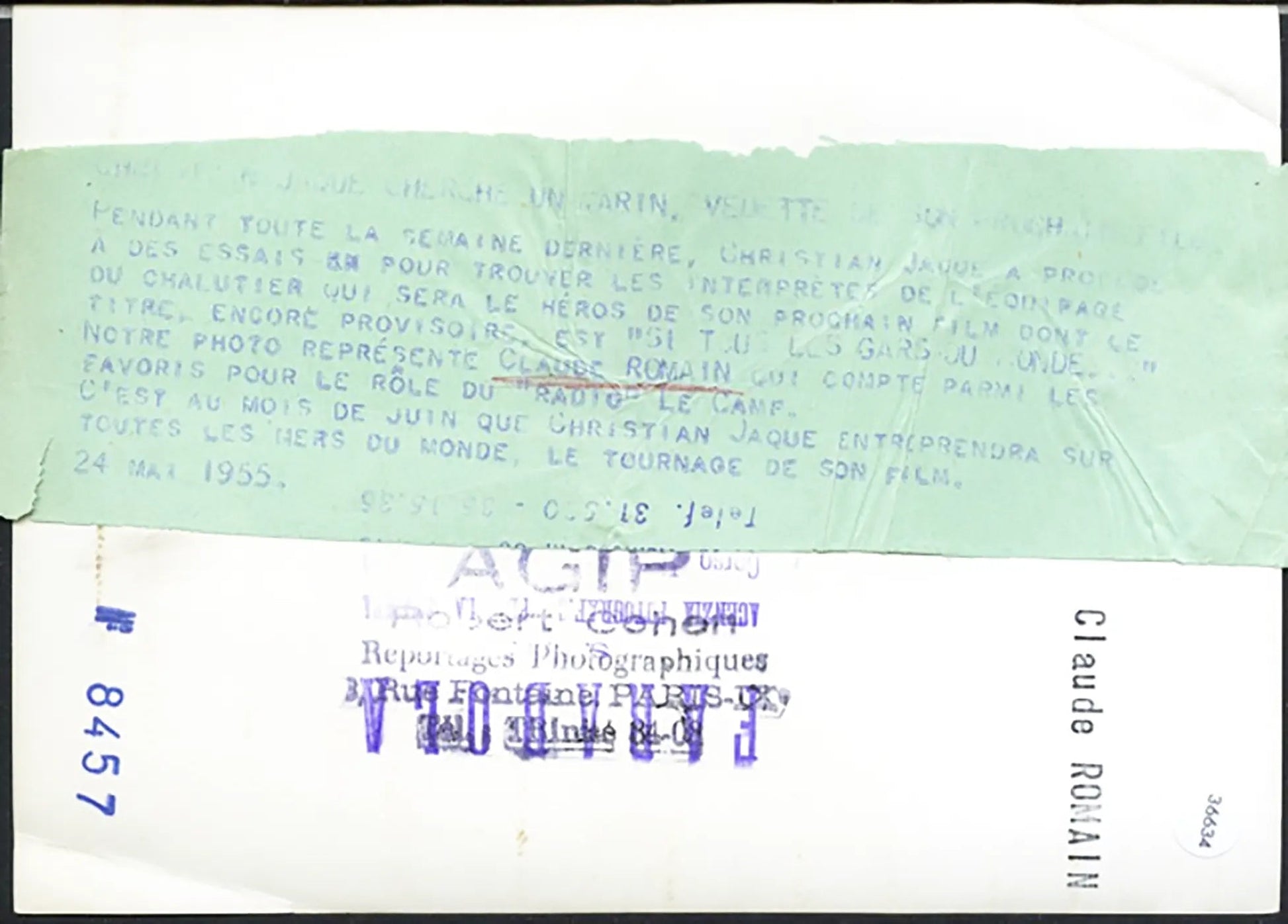 Claude Romain 1955 Ft 36634 - Stampa 13x18 cm - Farabola Stampa ai sali d'argento