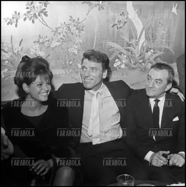 Claudia Cardinale, Burt Lancaster e Luchino Visconti, 1962 - Farabola Immagine digitale