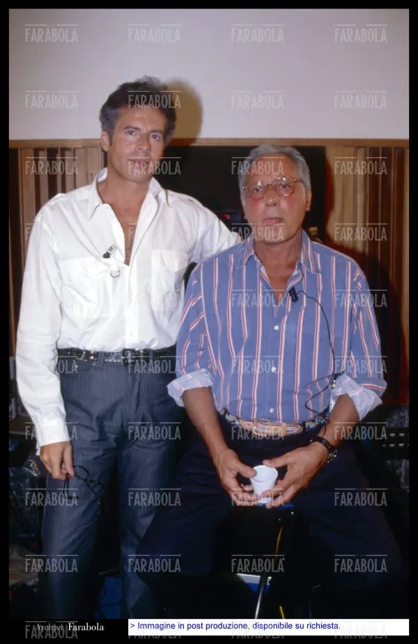 Claudio Baglioni ed Enzo Jannacci, Quelli che il calcio, 1996 - Farabola Immagine digitale