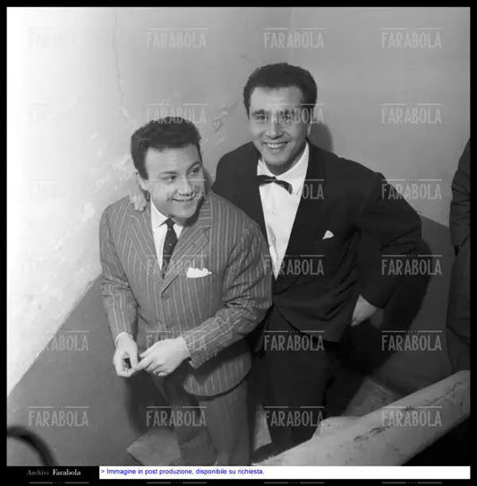 Claudio Villa ed Enzo Tortora, Sei giorni della canzone, 1958 - Farabola Immagine digitale
