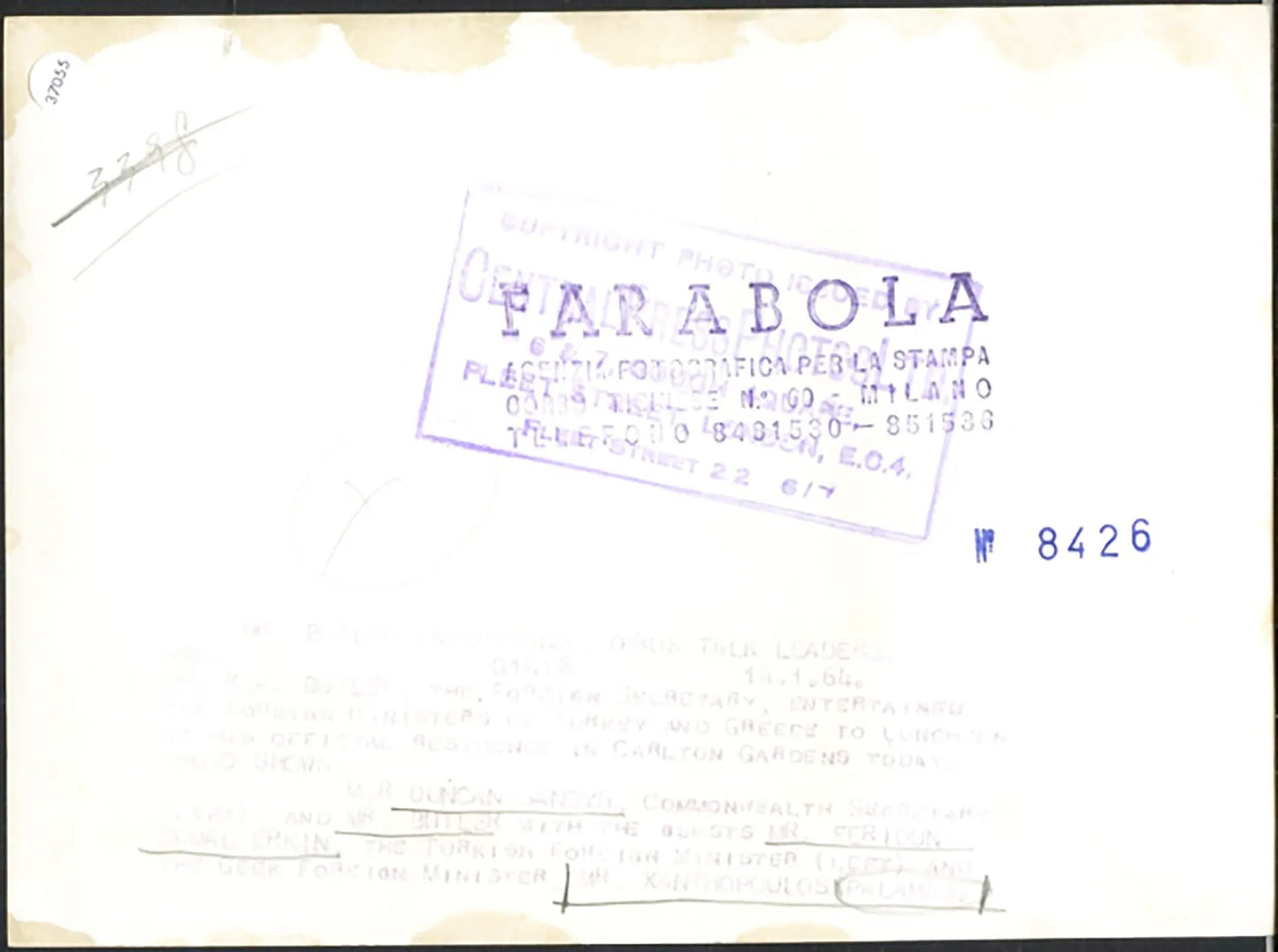 Colloqui per Cipro 1964 Ft 37055 - Stampa 20x15 cm - Farabola Stampa ai sali d'argento