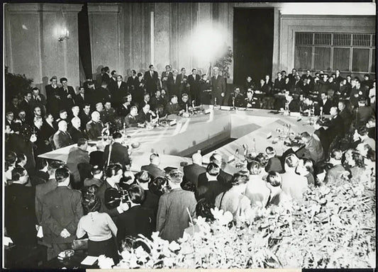 Conferenza del Patto di Varsavia 1956 Ft 37695 - Stampa 18x13 cm - Farabola Stampa ai sali d'argento