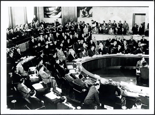 Conferenza di Ginevra 1954 Ft 37778 - Stampa 24x18 cm - Farabola Stampa ai sali d'argento (anni 90)