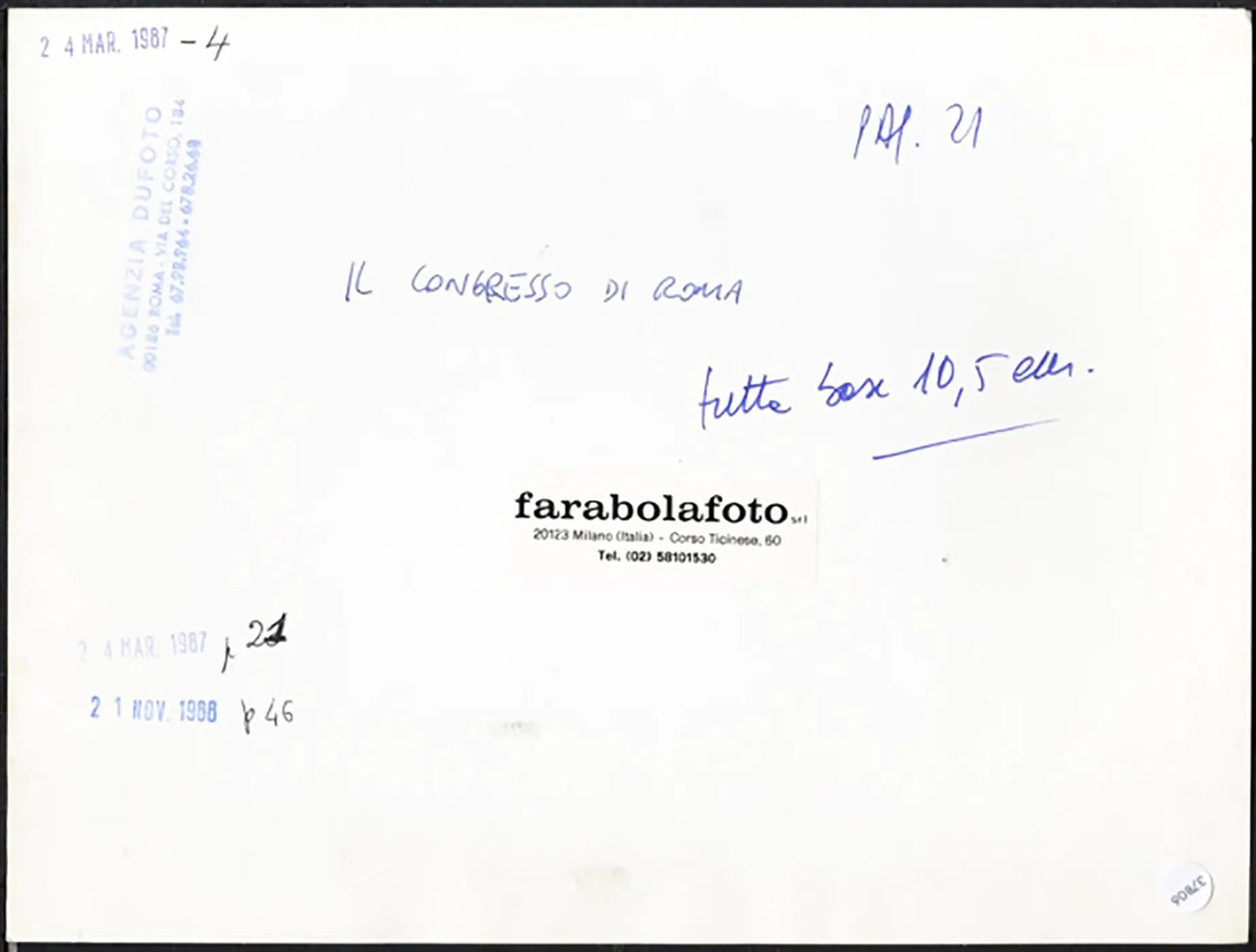 Congresso della Pubblicità anni 80 Ft 37806 - Stampa 24x18 cm - Farabola Stampa ai sali d'argento