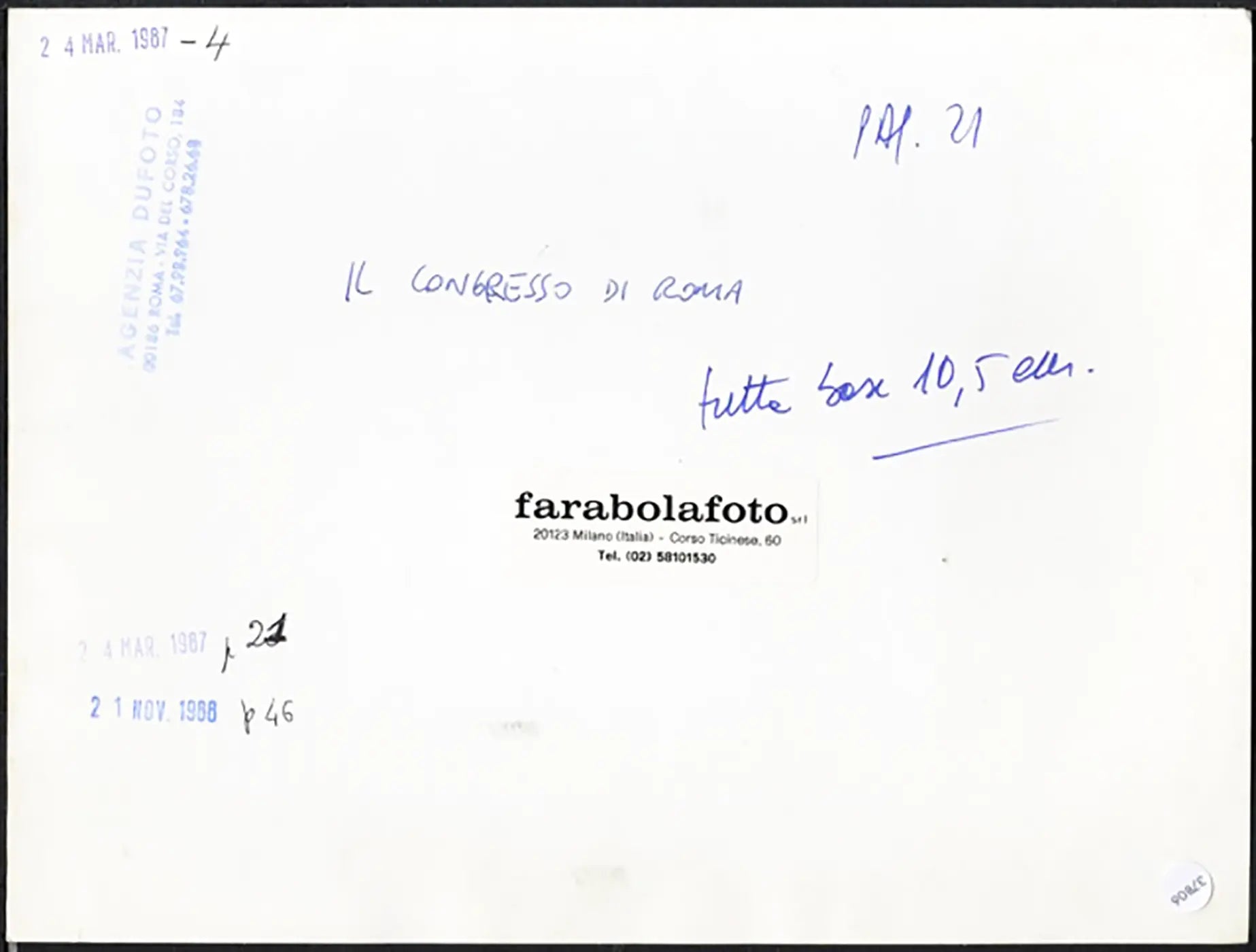 Congresso della Pubblicità anni 80 Ft 37806 - Stampa 24x18 cm - Farabola Stampa ai sali d'argento
