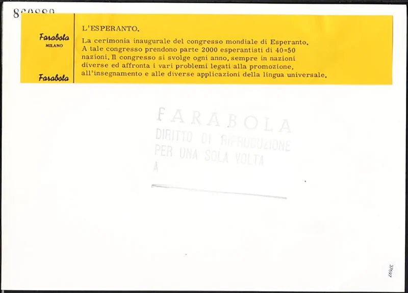 Congresso Mondiale di Esperanto anni 60 Ft 37697 - Stampa 24x18 cm - Farabola Stampa ai sali d'argento
