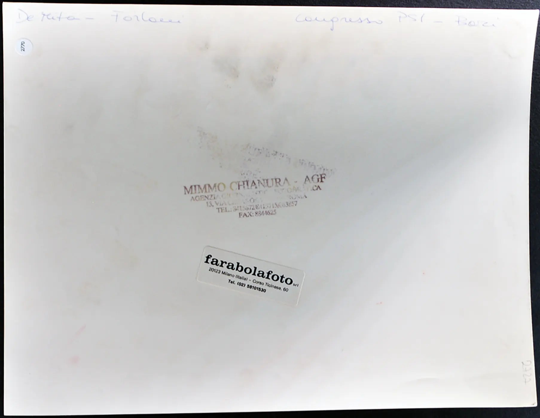 Congresso Psi De Mita e Forlani anni 90 Ft 2770 - Stampa 24x30 cm - Farabola Stampa ai sali d'argento