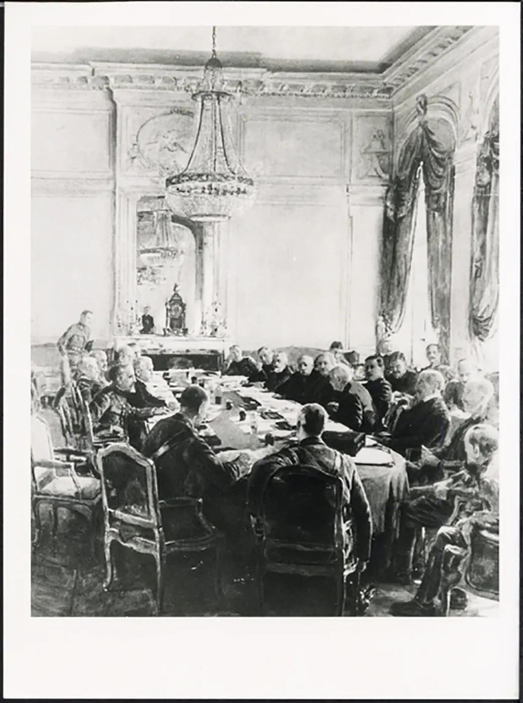 Consiglio Interalleato 1918 Ft 37790 - Stampa 24x18 cm - Farabola Stampa ai sali d'argento (anni 90)