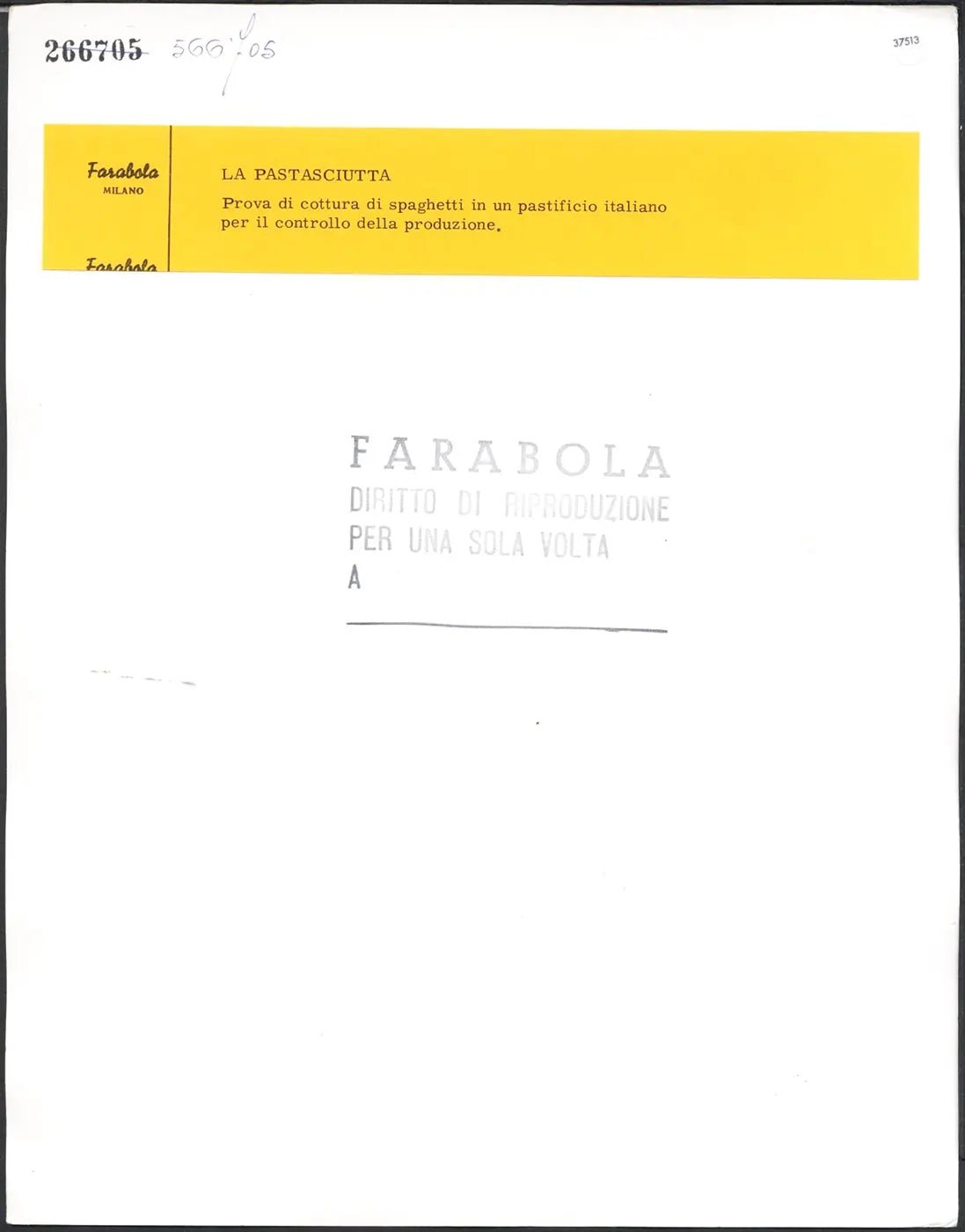 Controllo di cottura spaghetti anni 50 Ft 37513 - Stampa 24x30 cm - Farabola Stampa ai sali d'argento